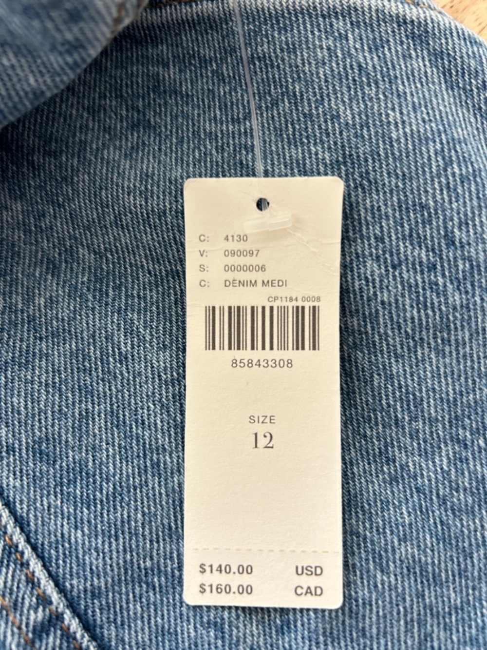 Anthropologie by Pilcro Denim Mini Dress Button Front size 12 - Picture 6 of 8